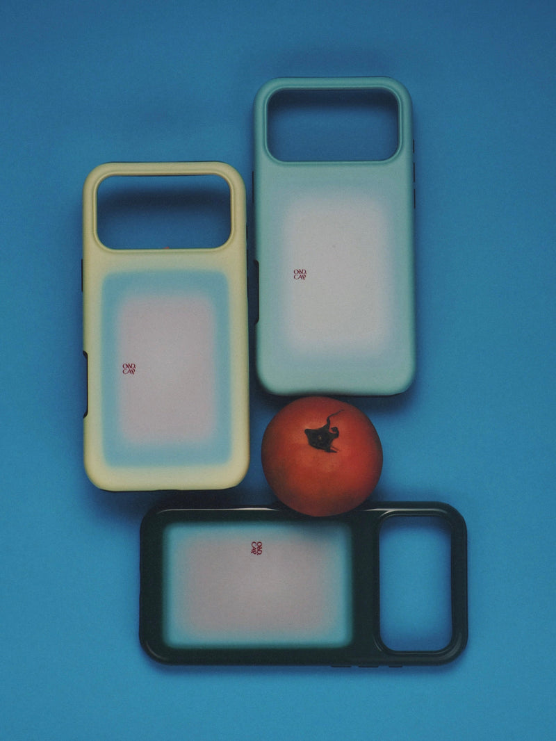 ORD.CAP Iced Aura gradient phone case still life