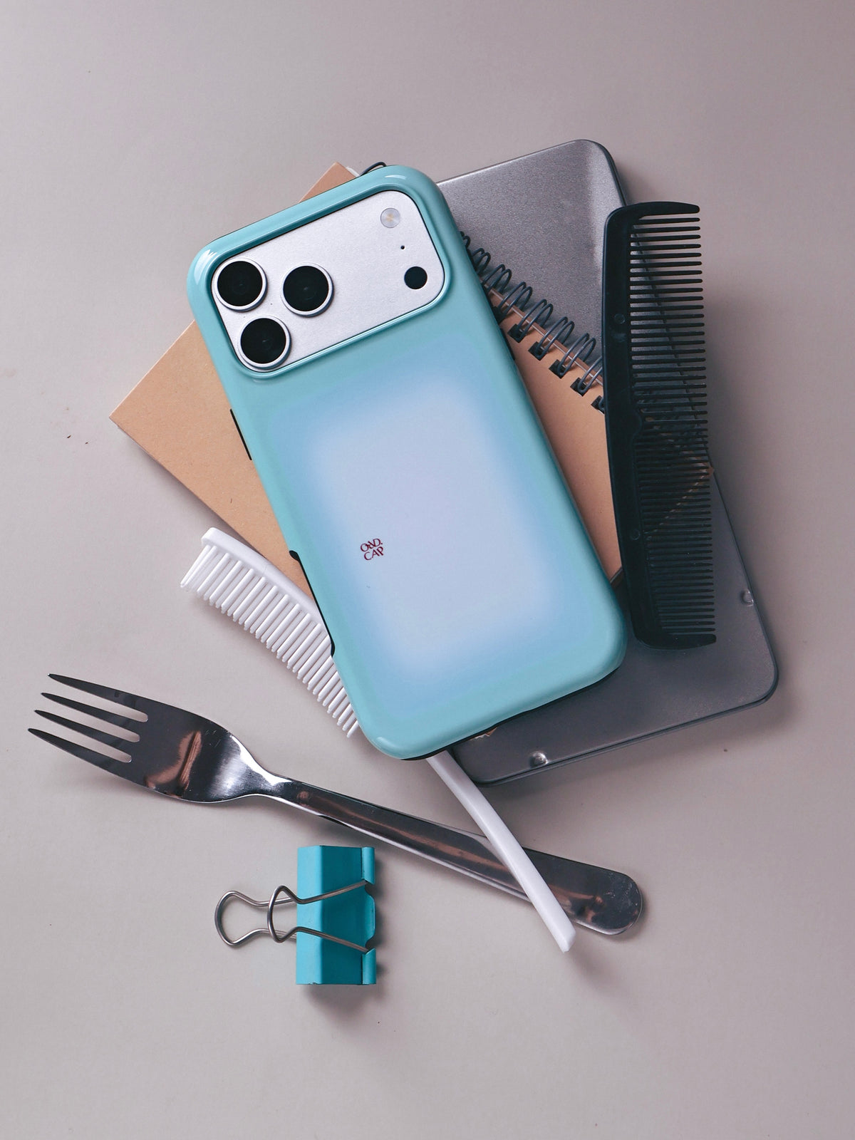 ORD.CAP phone case photographed as a quiet object portrait