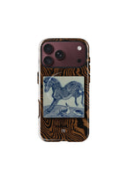 Blue Horse iPhone case on white background
