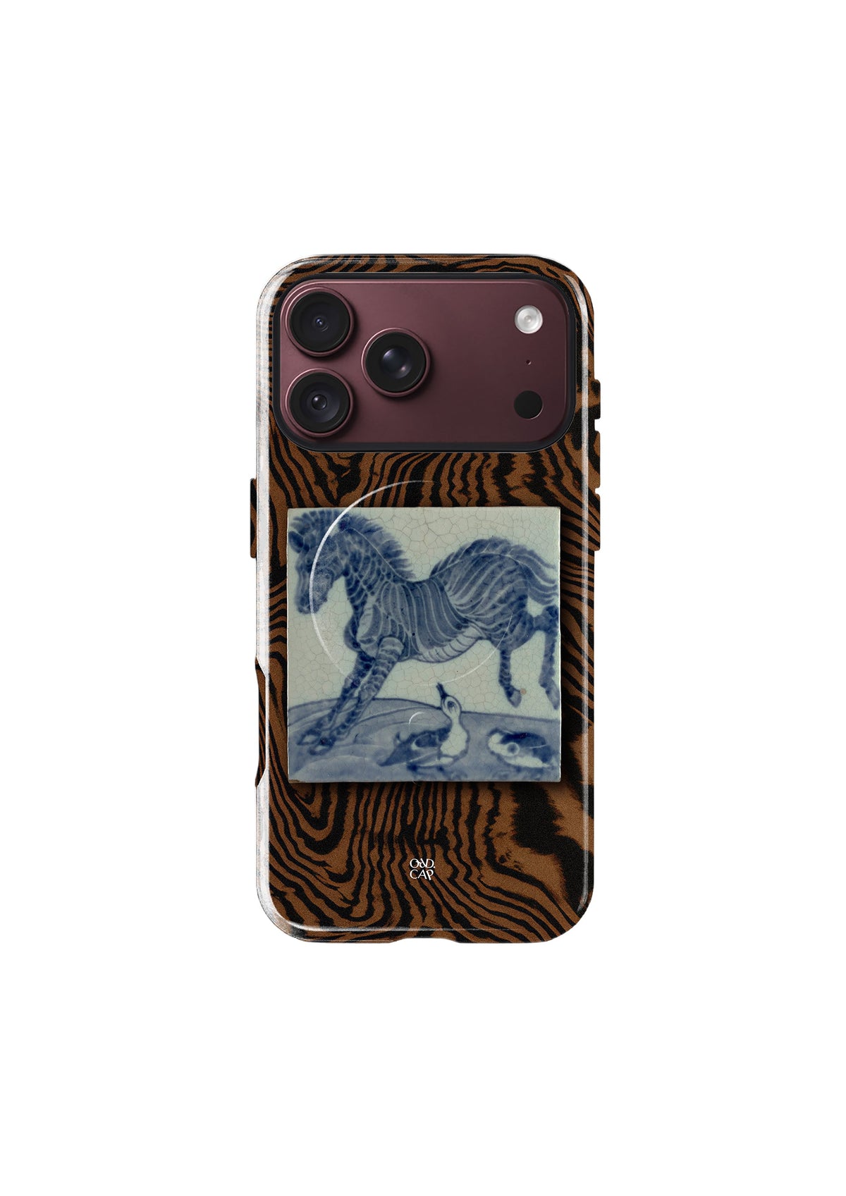 Blue Horse iPhone case on white background