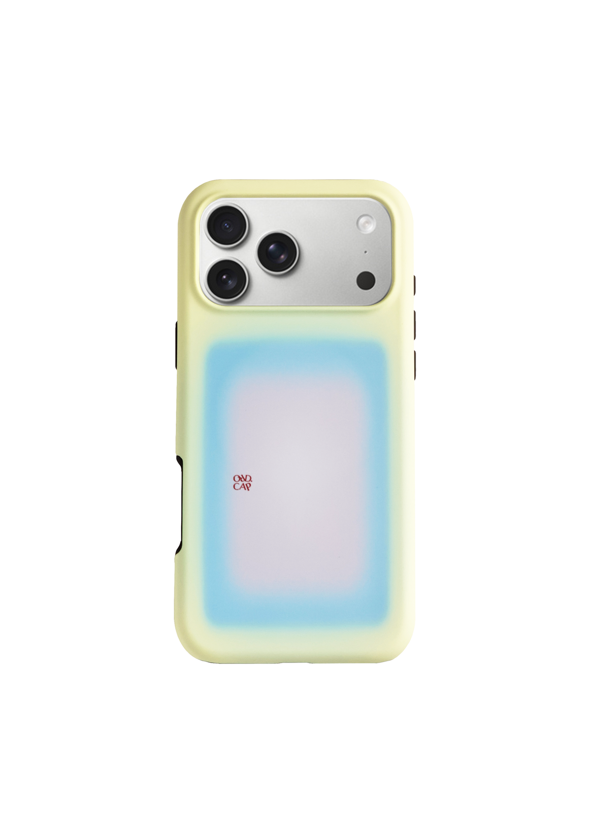 Lemon Window pale yellow MagSafe iPhone case on white