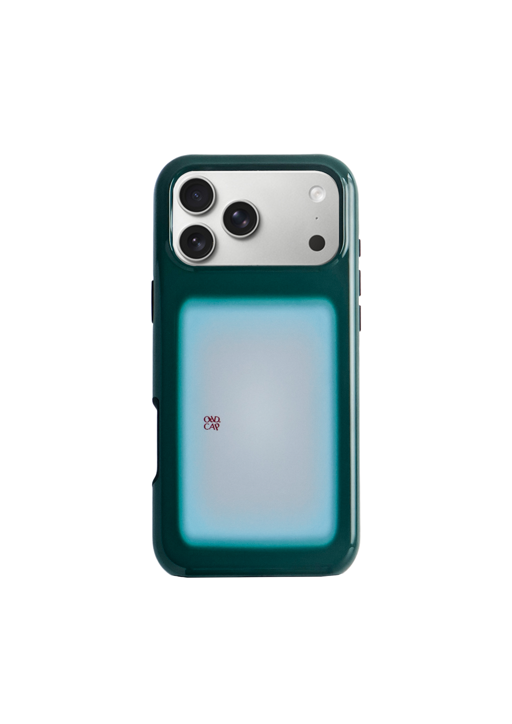 Night Window deep green MagSafe iPhone case on white