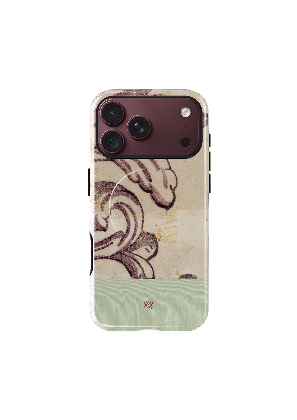 Sage iPhone case on white background
