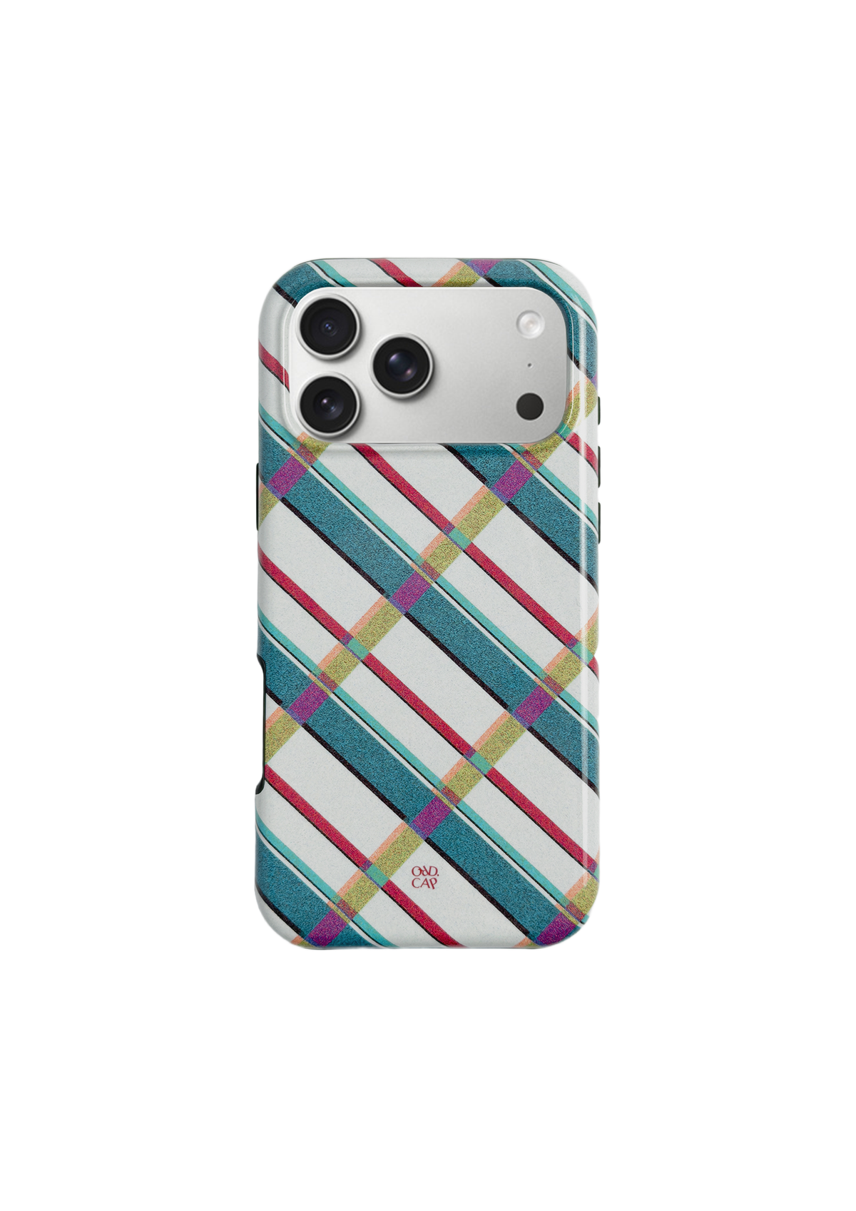 Sideways Check plaid MagSafe iPhone case on white