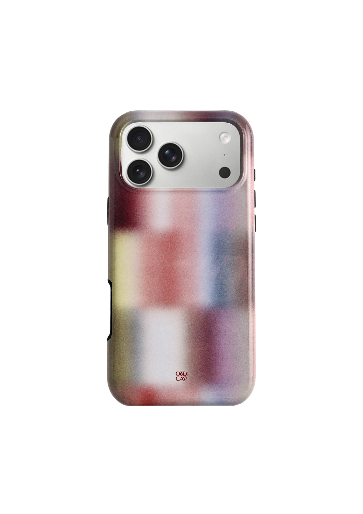 Soft Grid blurred check MagSafe iPhone case on white