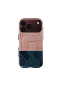 Teal iPhone case on white background